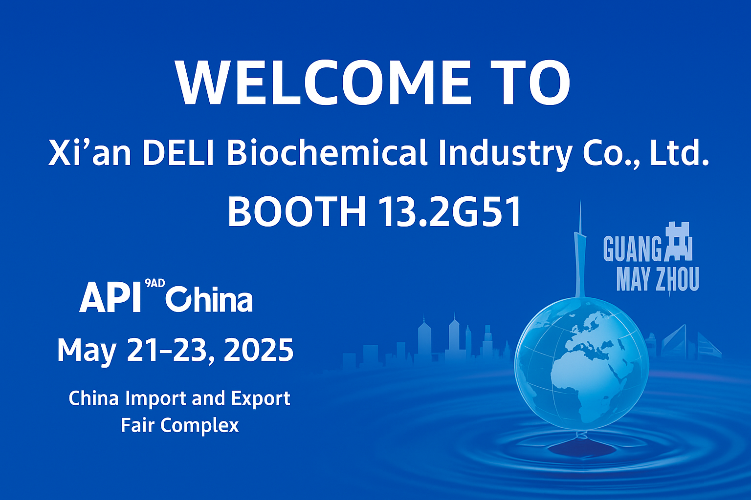 Xi'an Deli Biokimia untuk dipamerkan di API ke -92 China di Guangzhou