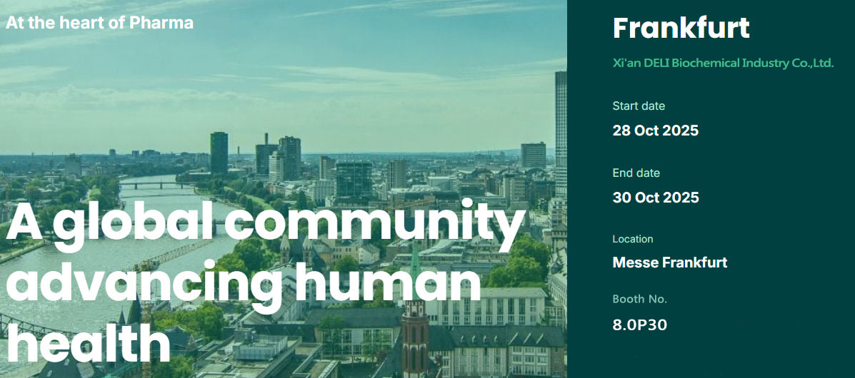 Xi'an Deli Biokimia untuk dipamerkan di CPHI Europe 2025 di Frankfurt, Jerman